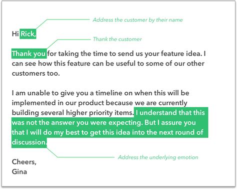 Customer Support Email Template
