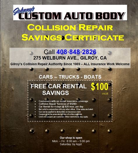 Customer Service Offered by Auto Body Repair Shops in Gilroy, CA