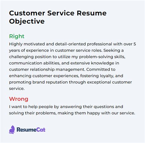 Customer Service Resume Objective Or Summary Examples