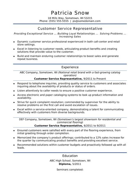 Customer Service Resume Skills Examples For Students