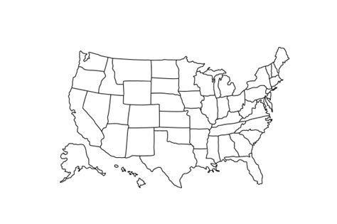 Download Customisable Map of the US SVG File - SVG Design Silhouette