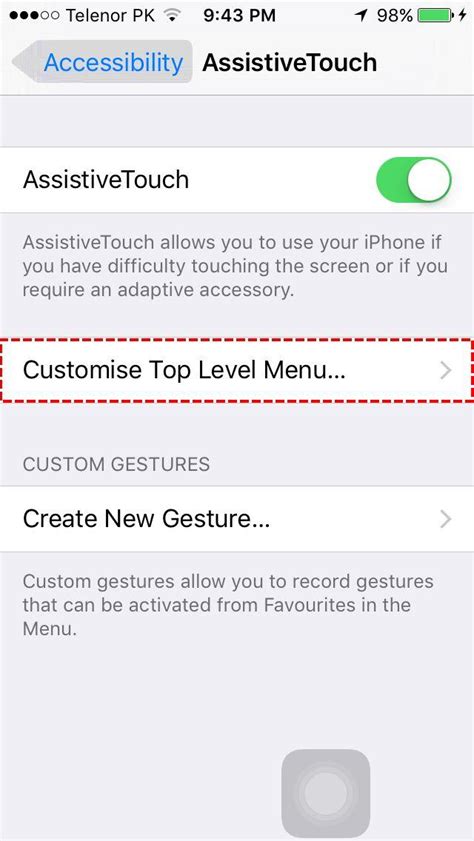 Customise AssistiveTouch on iOS Devices