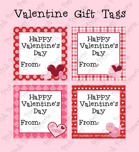 Customizable Free Printable Printable Valentine Tags