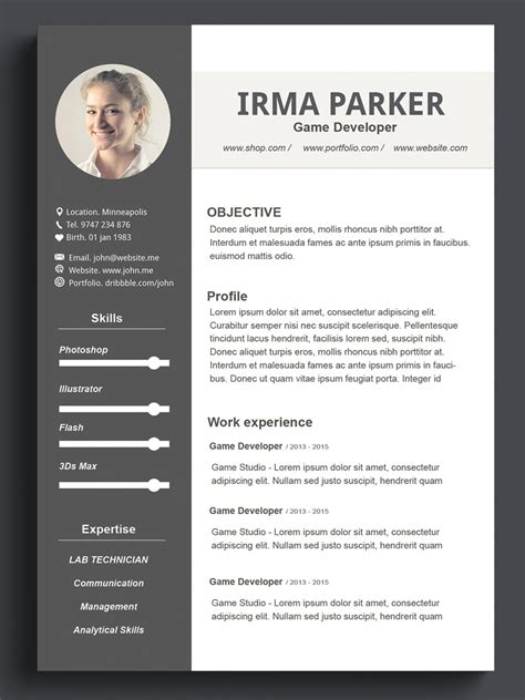 Resume Format for Fresher in MS Word Free Download