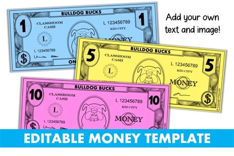 Customizable Fake Money Template