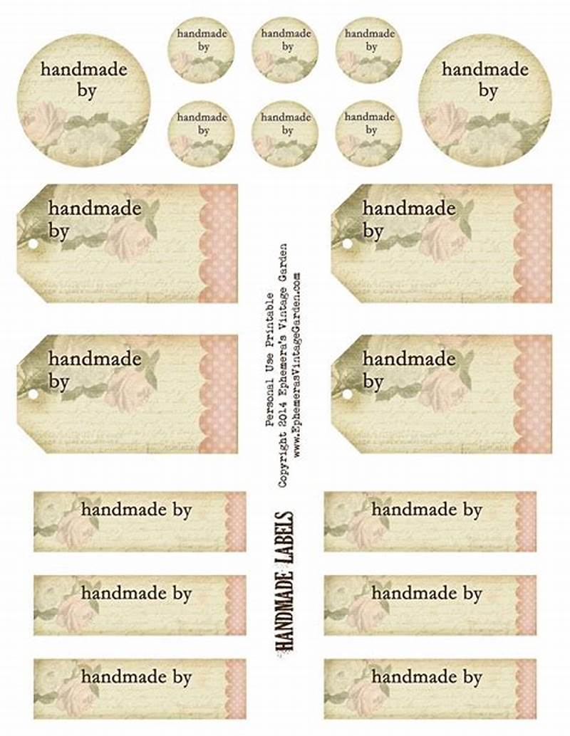 Customizable Free Printable Labels For Handmade Items