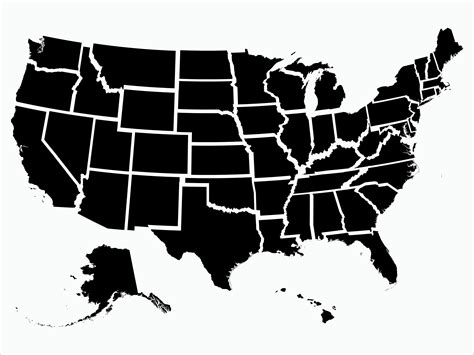 Download Customizable Map of the US SVG File - SVG Design Commercial Use For Crafts