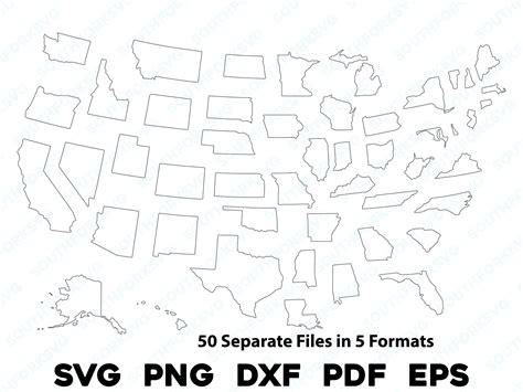 Download Customizable Map of the US SVG File - SVG Design Commercial Use Free PSD Mockups