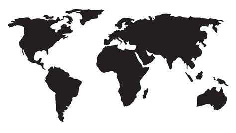 Download Customizable Map of the World SVG File - SVG Design Silhouette DXF Files