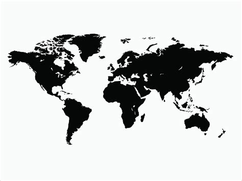 Download Customizable Map of the World SVG File - SVG Design Silhouette Free PSD Mockups