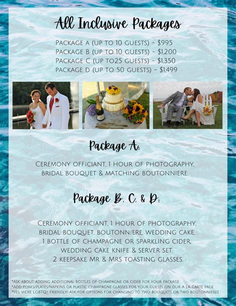Customizable Wedding Packages