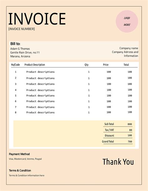 Invoice Template For Custom Invoices Online Latest News