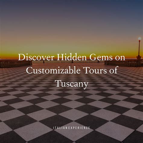 Selection of options for a Tuscany tour