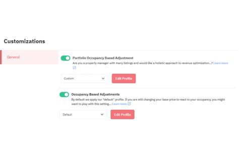 Customizations and Additional Adjustments