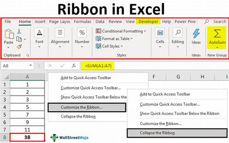 Customize Ribbon Excel Image