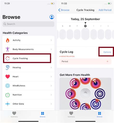 Customize Cycle Tracking Using Health App