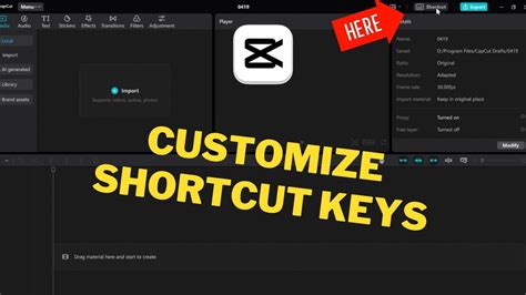 Customize Shortcut