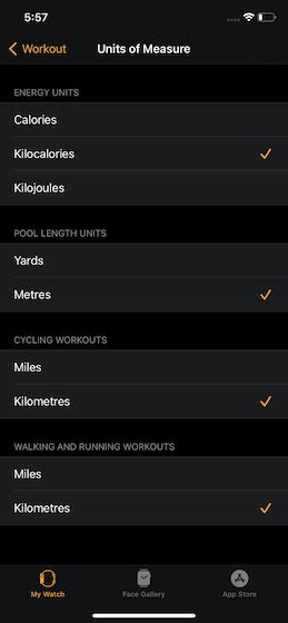 Customize Units of Measure for Workout on watchOS with Ease