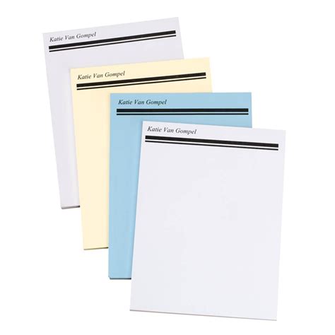 Personalized Notepads Customized Memo Pads Set of 4
