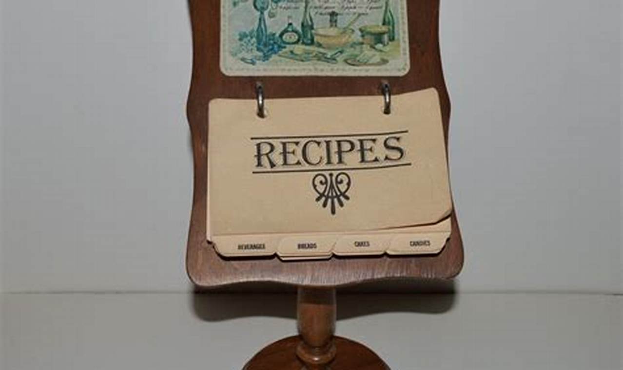 Customized wooden recipe card holders for kitchen organization