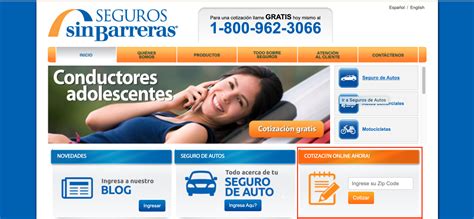 Seguros sin Barreras Website Behance
