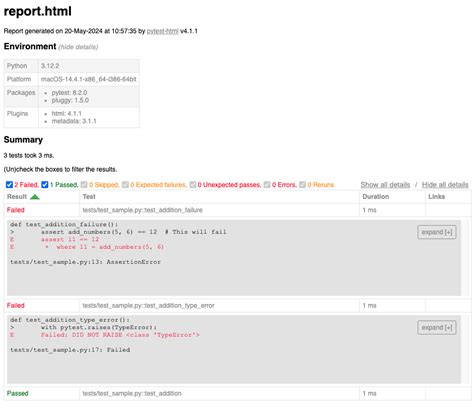 Customizing HTML reports
