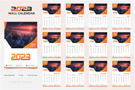 Customizing Your Wall Calendar Template