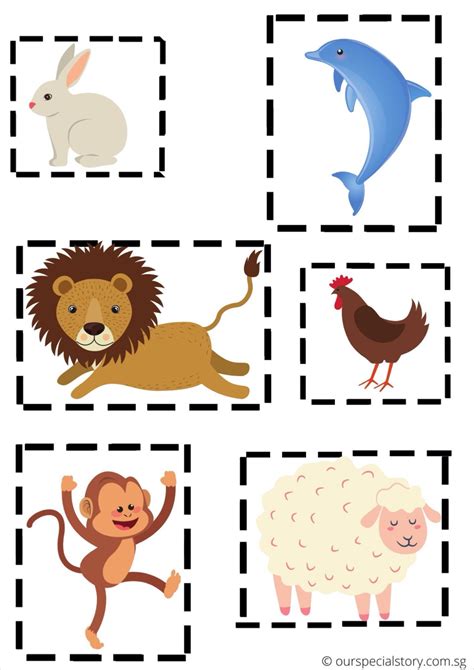Cut And Paste Animal Worksheets