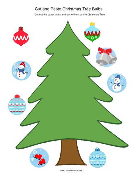 Cut And Paste Christmas Worksheets