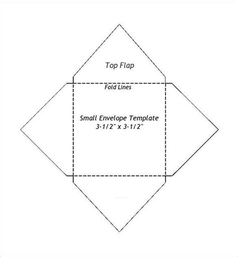 Cut Out Mini Envelope Template