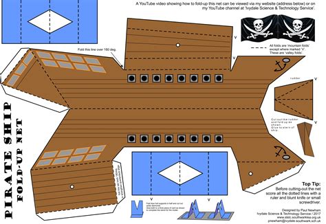 Cut Out Pirate Ship Template Printable