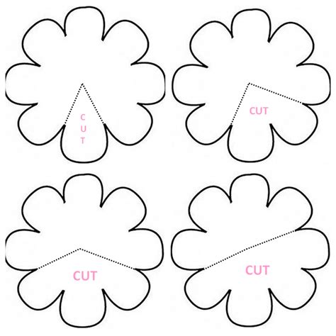 Cut Out Printable Free Paper Flower Petal Templates