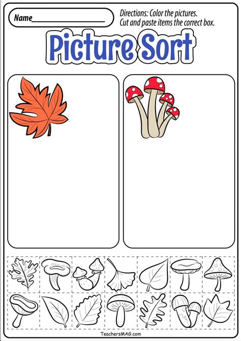 Cut And Paste Fall Worksheets