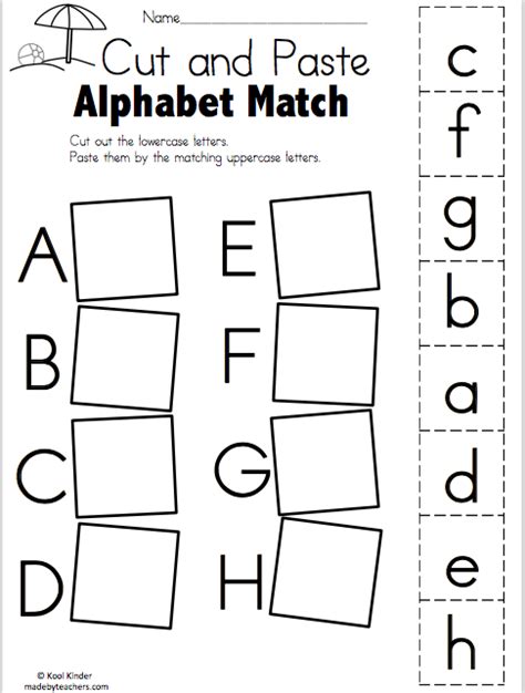 Cut And Paste Letter Worksheets