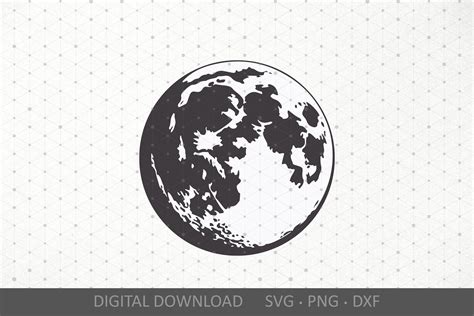 Download Cut Files - the Moon Silhouette DXF Files
