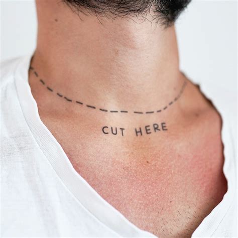 Cut Here Tattoo