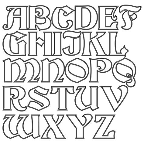 Cut Out Alphabet Letters Template