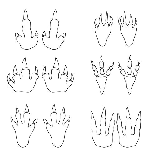 Cut Out Dinosaur Footprint Template