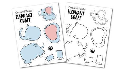Cut Out Elephant Craft Template