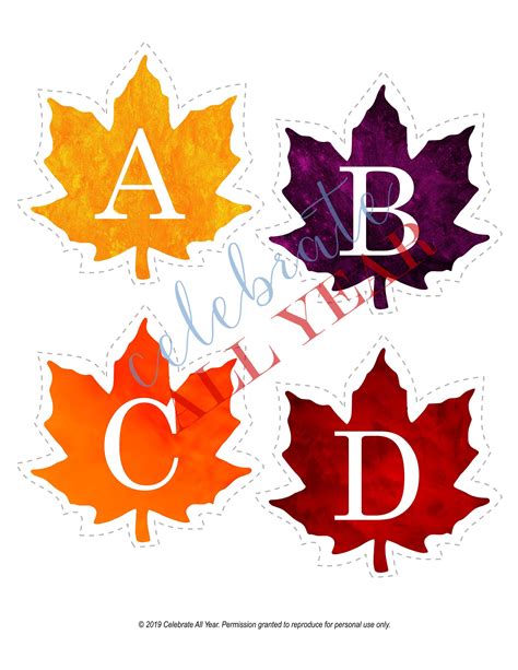 Cut Out Fall Letters Printable
