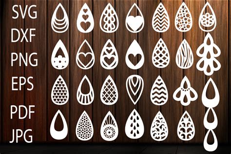 Accessorize with Elegance: Discover the Best Cut Out Free Earring SVG Templates Today!