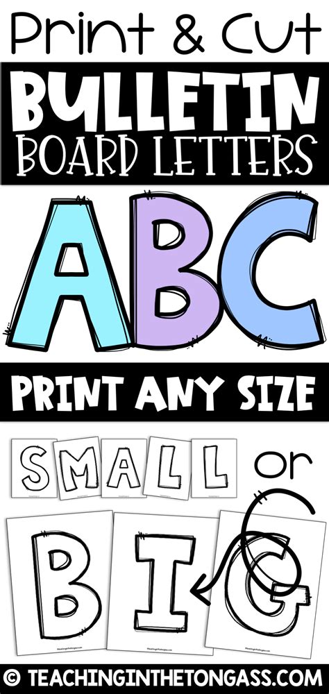 Cut Out Free Printable Bulletin Board Letters Templates