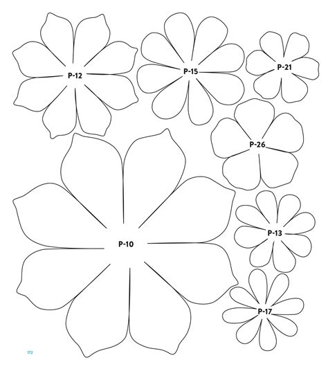 Cut Out Paper Flower Templates