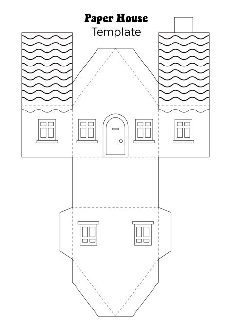 Cut Out Paper House Template