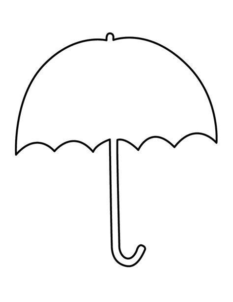 Cut Out Umbrella Template Printable