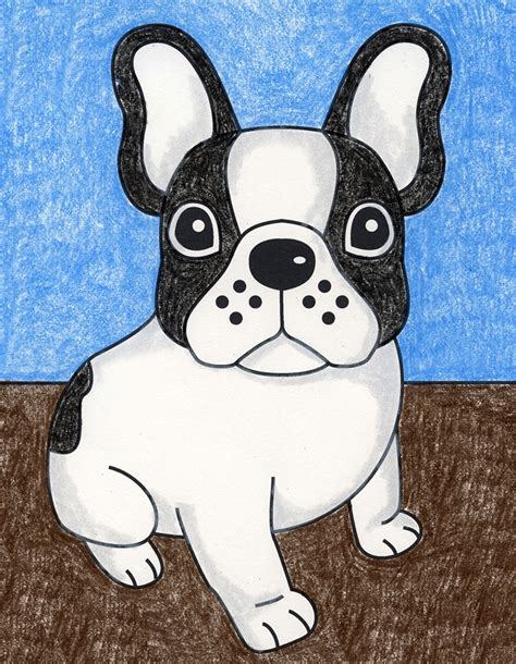Cute French Bulldog Drawing Easy Step By Step