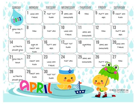 Cute Printable Calendar Customize and Print