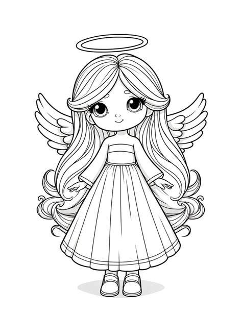 Cute Angel Coloring Pages