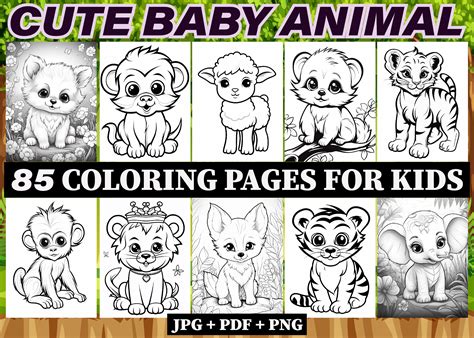 Cute Animal Baby Coloring Pages