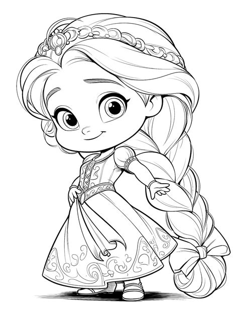 Cute Animal Coloring Pages Rapunzel Coloring Pages